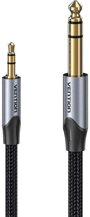 Kabllo audio Vention BAUHJ, 5m, miniJack 3.5mm në Jack 6.35mm, e zezë