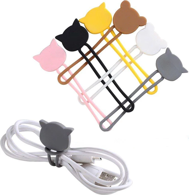 Mbështjellës kabllosh Hurtel silikon, rozë