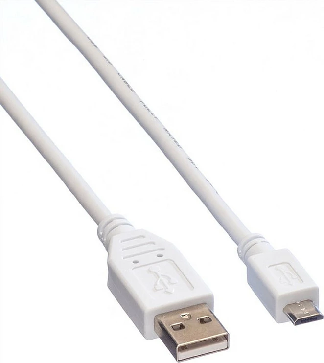 Kabllo USB VALUE USB 2.0 A në Micro-USB B, 0.15 m, e bardhë
