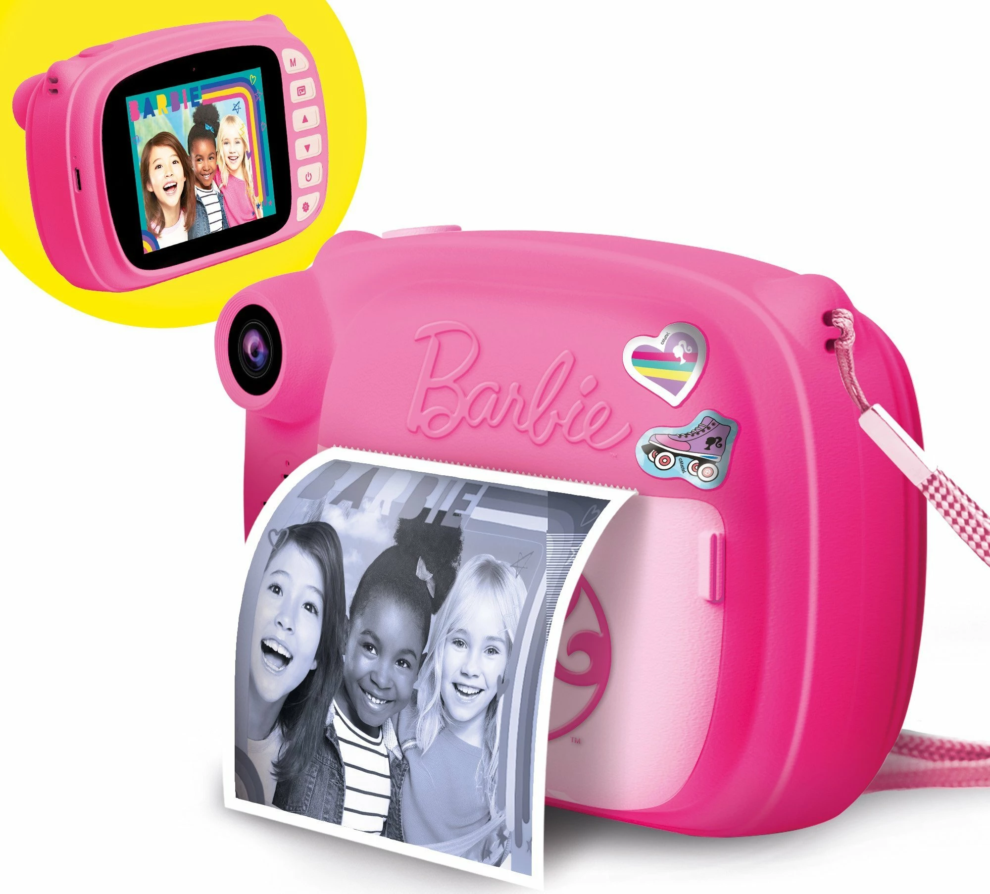 Kamerë digjitale Lisciani Barbie Print Cam, printim instant, kamerë e dyfishtë, rozë