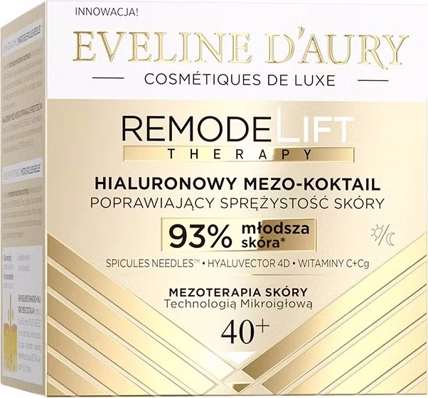 Krem për fytyrë për femra Eveline d'Aury Remodelift Therapy Hyaluronic Mezo-Cocktail 40+, 50ml