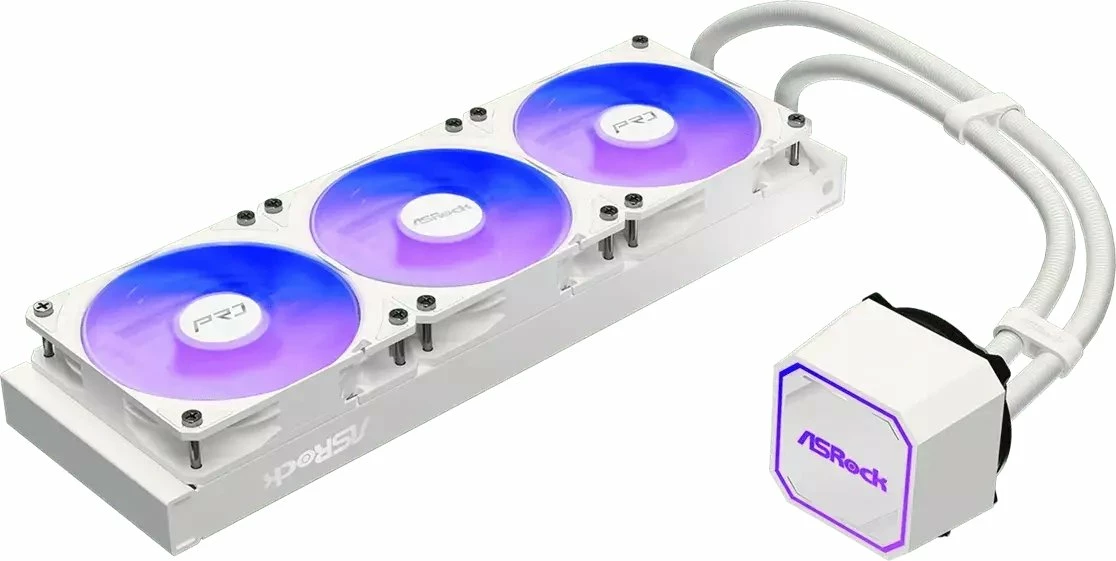 Ftohës uji AIO për CPU ASRock Pro White 360 ARGB (90-APRA36-WAAGA6), 3x120mm, i bardhë