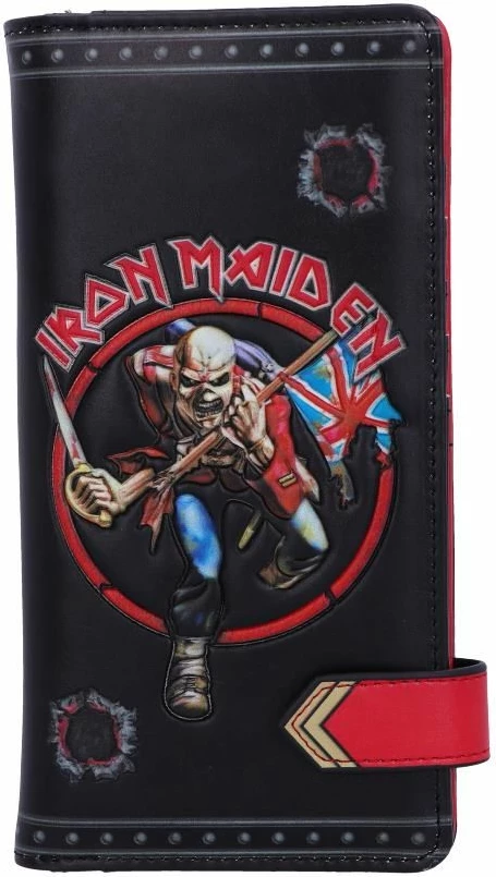 Portofol NEMESIS NOW Iron Maiden "Eddie the Trooper", me ndarje për kartela dhe para, i zi/kuq