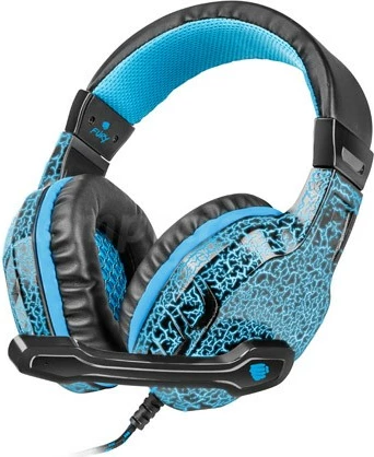 Kufje gaming Fury Hellcat NFU-0863, me kabllo 2 m, Mini Jack 2x 3.5 mm + USB, blu