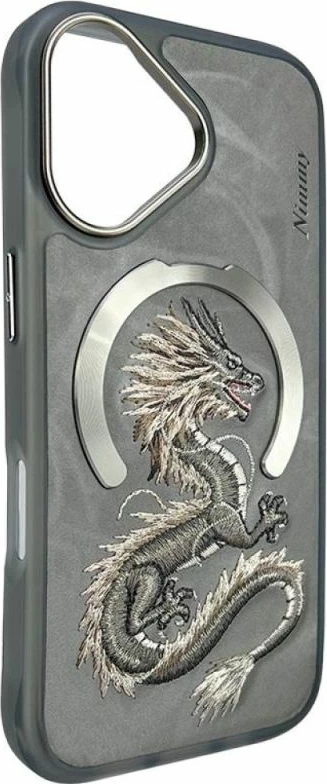 Kapak telefoni Nimmy Dragon MagSafe iPhone 16, gri