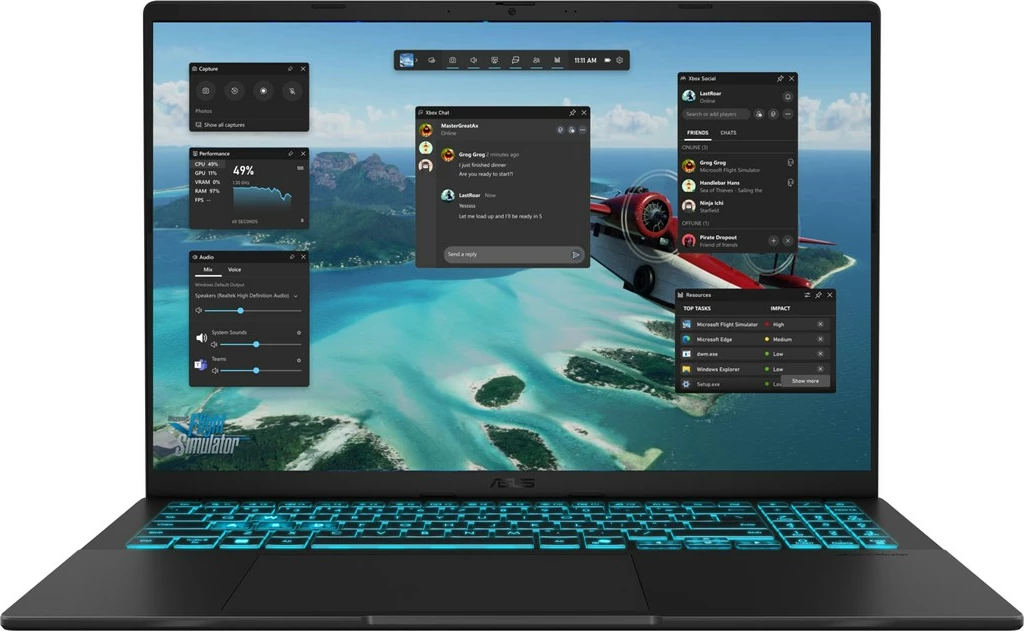 Laptop ASUS V16 V3607VM-RP016W, 16", Intel Core 5 210H, 16 GB RAM, 512 GB SSD, NVIDIA RTX 5060, Zi