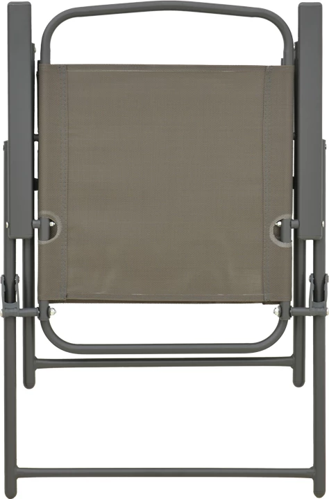 Karrige palosëse Vela, metal anthracite, textilene champagne, set prej 4 copë, 53x58x90cm