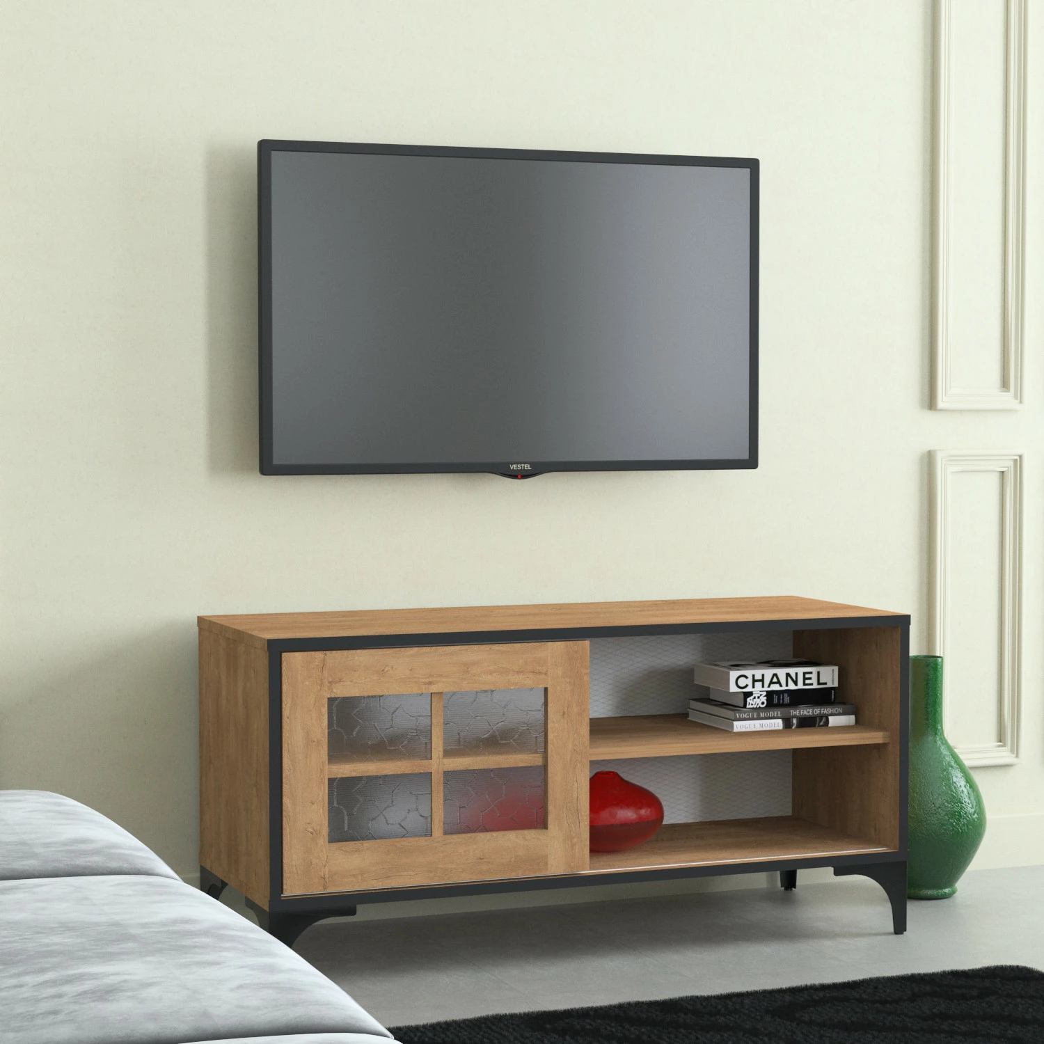 Komodë TV Hanah Home, Revival 100, ngjyrë lisi