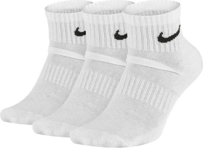 Çorape për stërvitje Nike Everyday Cushion Ankle për meshkuj dhe femra, të bardha