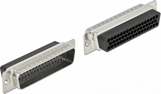 Konektor DeLOCK D-Sub HD 50-pin crimp, straight, metal, femër, zi/argjendtë