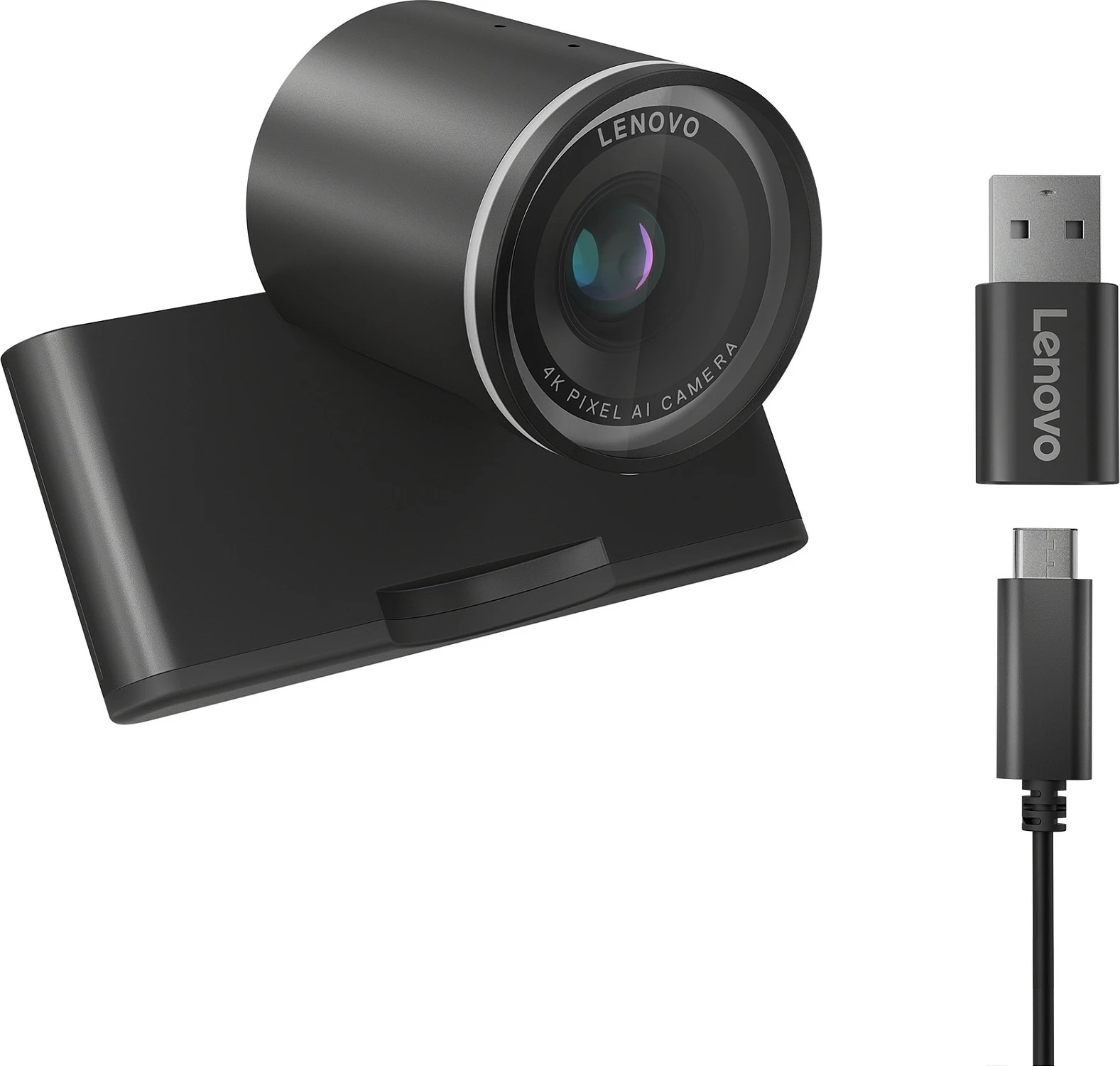 Webkamerë Lenovo 4K Pro, 4K UHD, FOV 90/78/65, Auto Focus, HDR, USB-C, e zezë