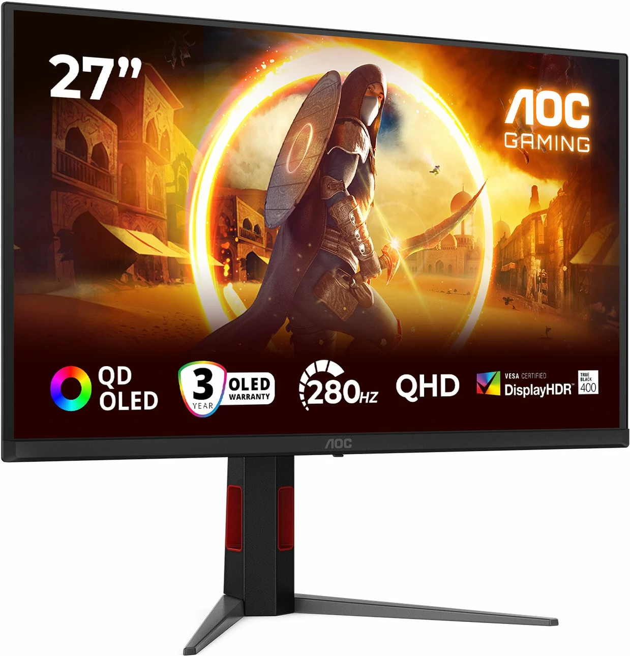 Monitor gaming AOC Q27G4ZD, 27\" QD-OLED QHD 240Hz, zi