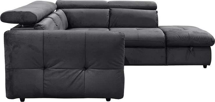 Kënd divan shtrat Monserat, antracit, këndi djathtë, 254x224x90cm