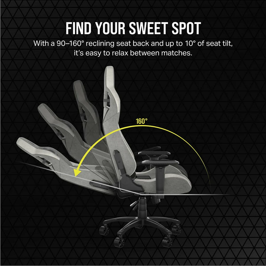 Karrige gaming Corsair T3 RUSH (2023), 4D armrest, mesh, deri 120 kg, Gri/Bardhë