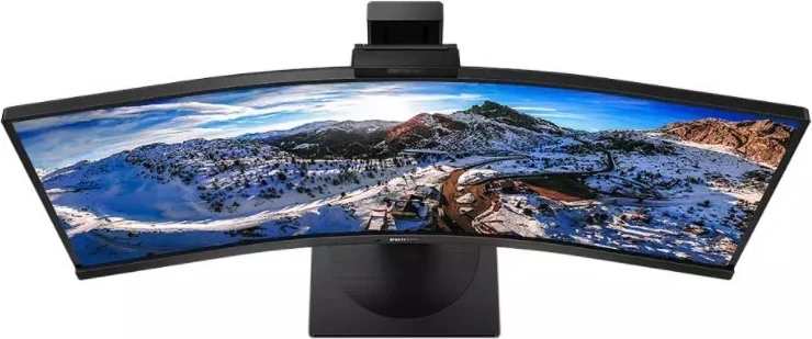 Monitor i lakuar Philips 346P1CRH, 34 inç, VA, WQHD, 100Hz, me kamerë, USB-C PD90W, HDR, ngjyrë e zezë