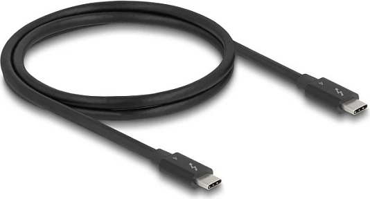 Kabllo Thunderbolt 4 DeLOCK, 1 m, 40 Gbps, USB-C Male-Male, PD 3.1 240 W, e zezë