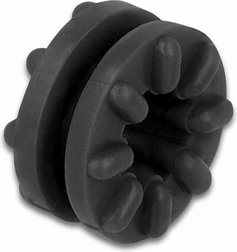 Gromet anti-dridhje DeLOCK 9.6 mm, 10 copë, i zi