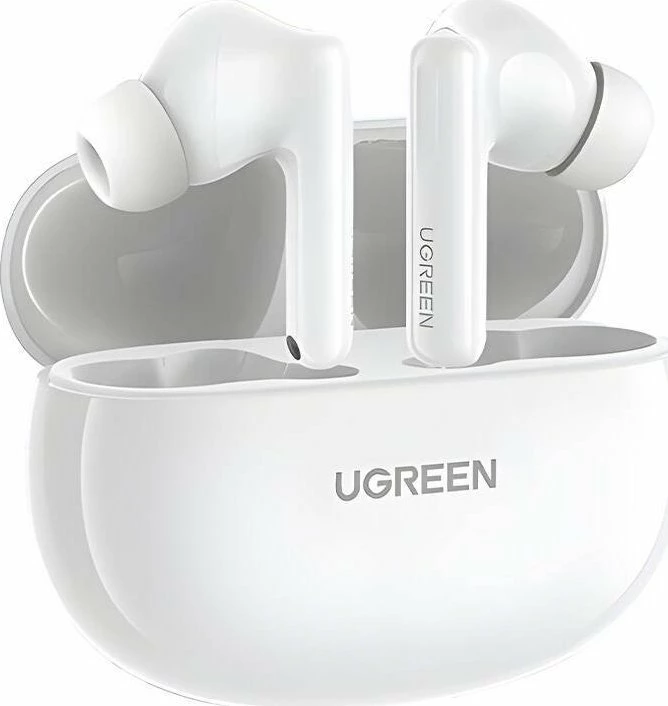 Kufje Ugreen WS200 HiTune T6 Hybrid ANC Bluetooth 5.3 USB-C, të bardha, set me kuti karikimi