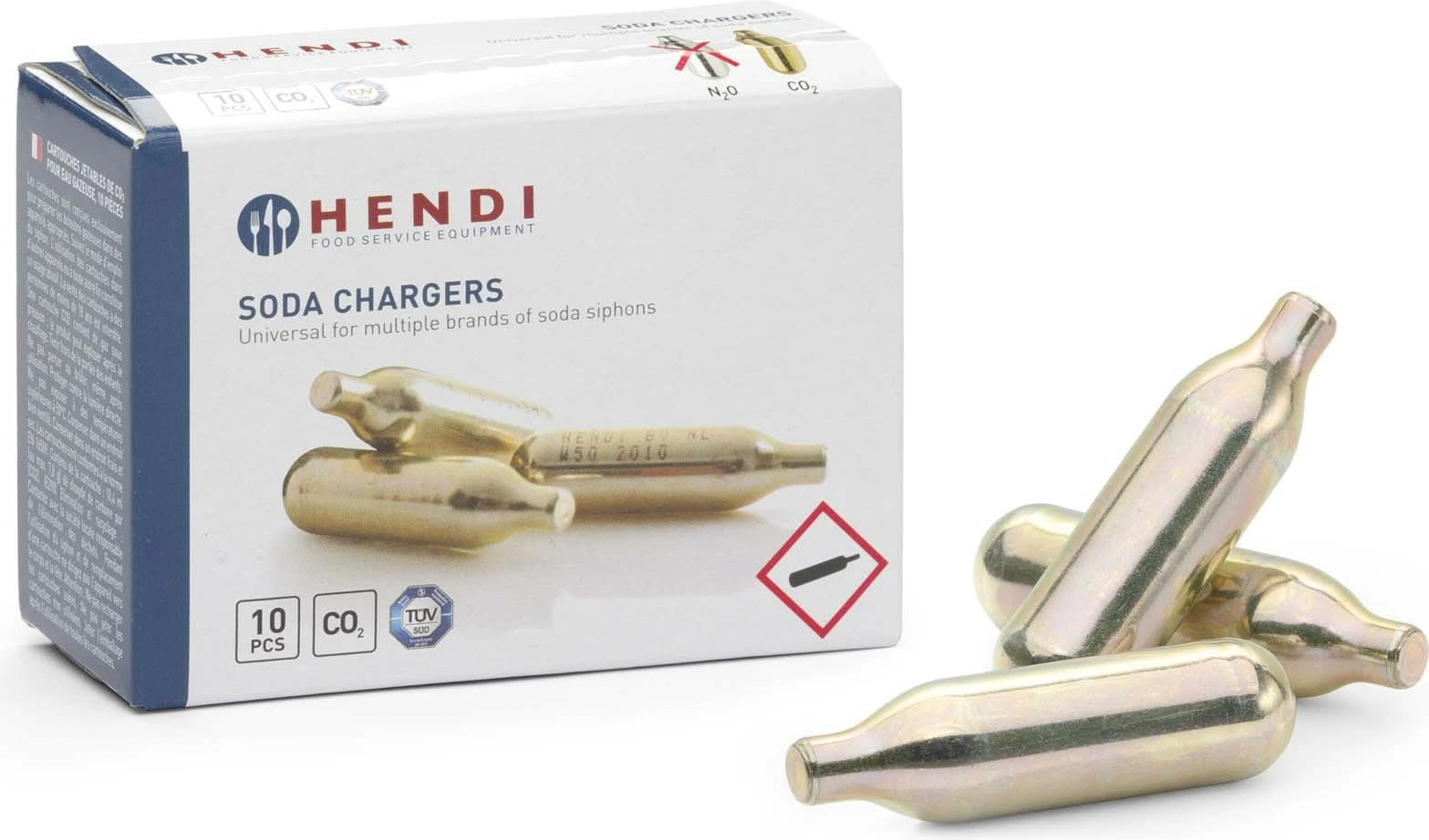 kapsula CO₂ për sifon sode, Bar Up, 8 g, set 10 copë