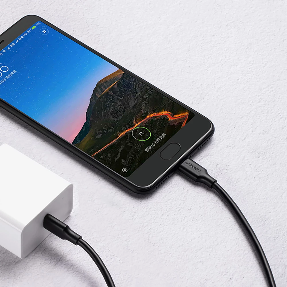 Kabllo USB-C në USB-C Ugreen US286, 1m, 3A, 480 Mbps, e zezë