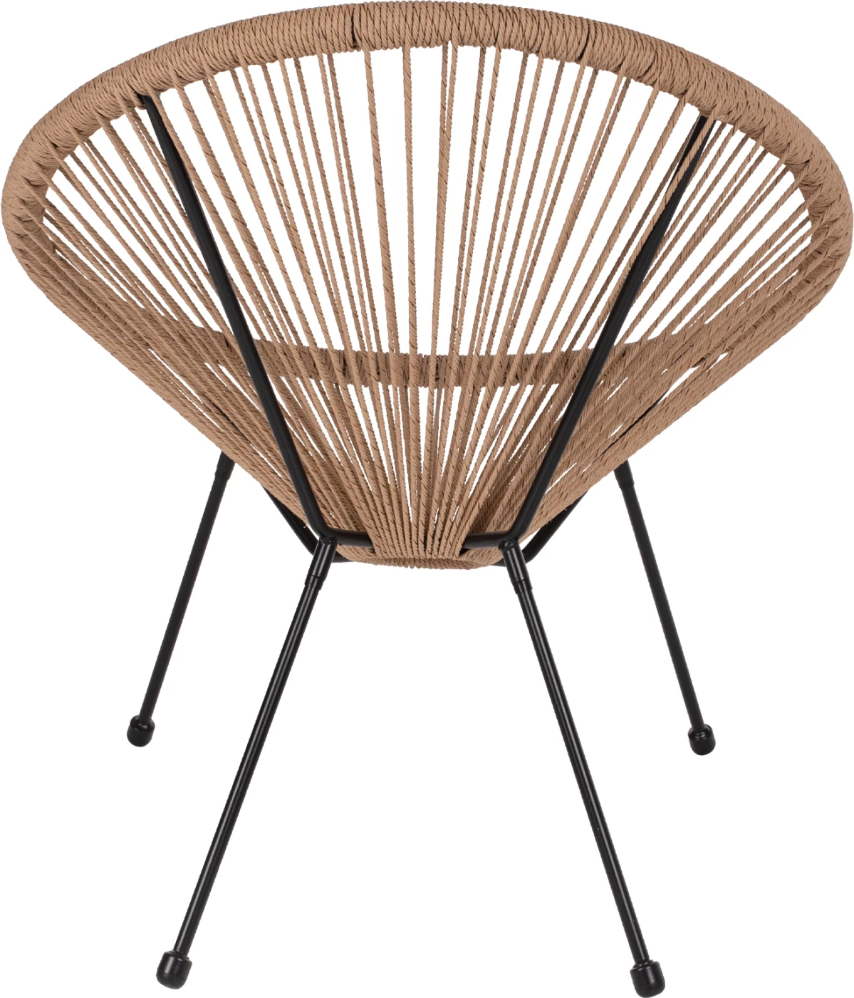 Karrige ACAPULCO lloj foleje, metal i zi & rattan natyral, FH5871.01, 70x73x79Hcm