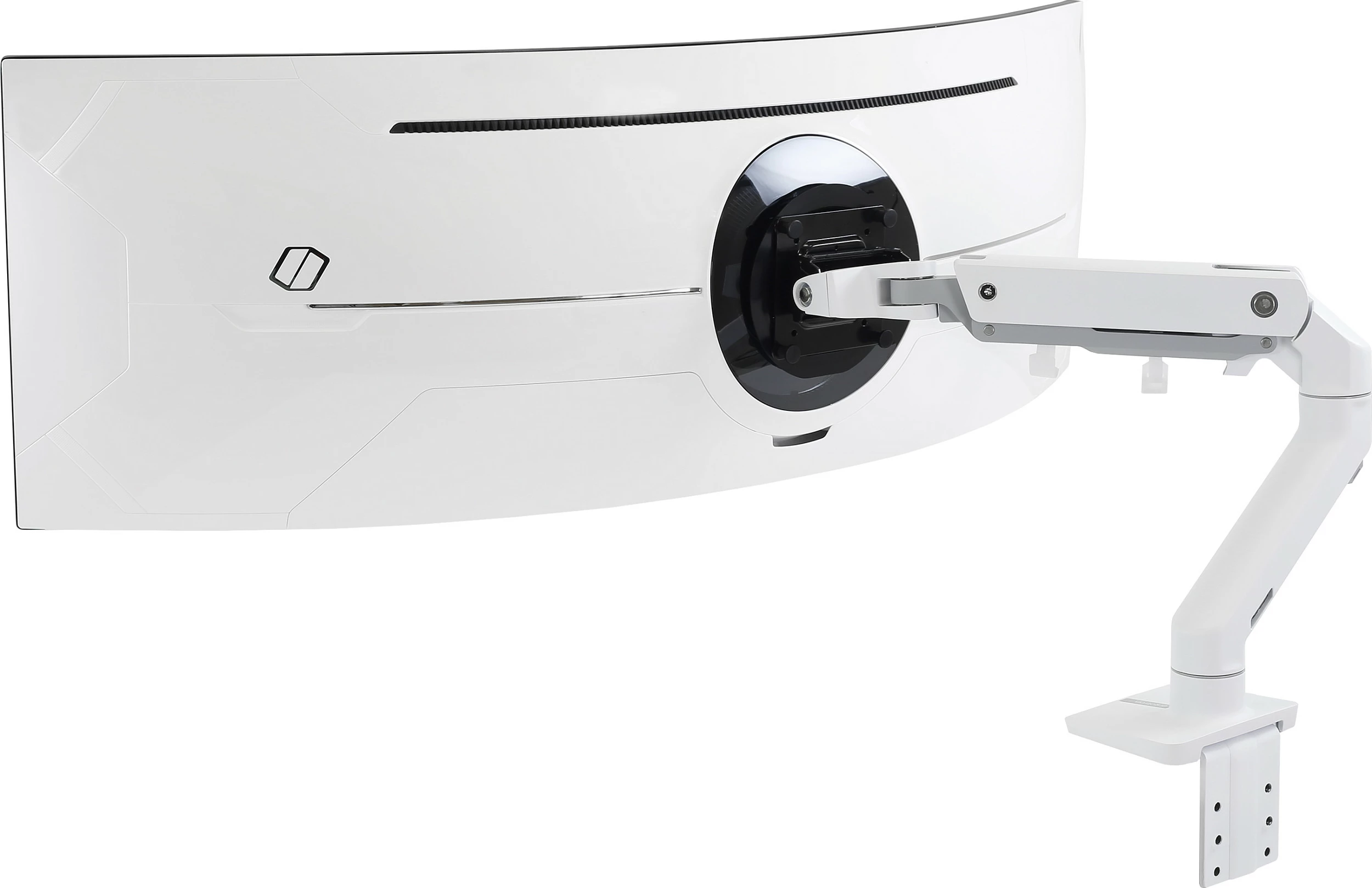 Krah monitori Ergotron HX Desk Monitor Arm me HD Pivot, clamp, deri 49", VESA 75x75/100x100, 19.1 kg, i bardhë