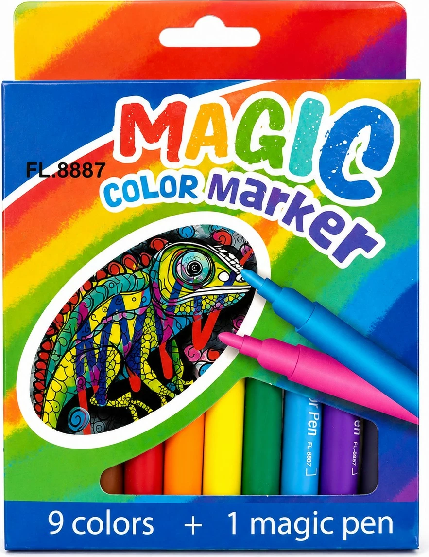 Magic Color Marker – Set me 9 Ngjyra + 1 Marker Magjik
