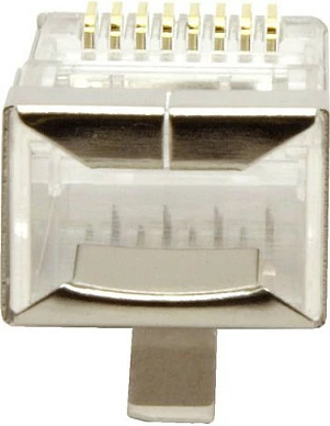 Konektor RJ-45 VALUE 21.99.3065, Cat6, paketim 100 copë, transparent/metalike