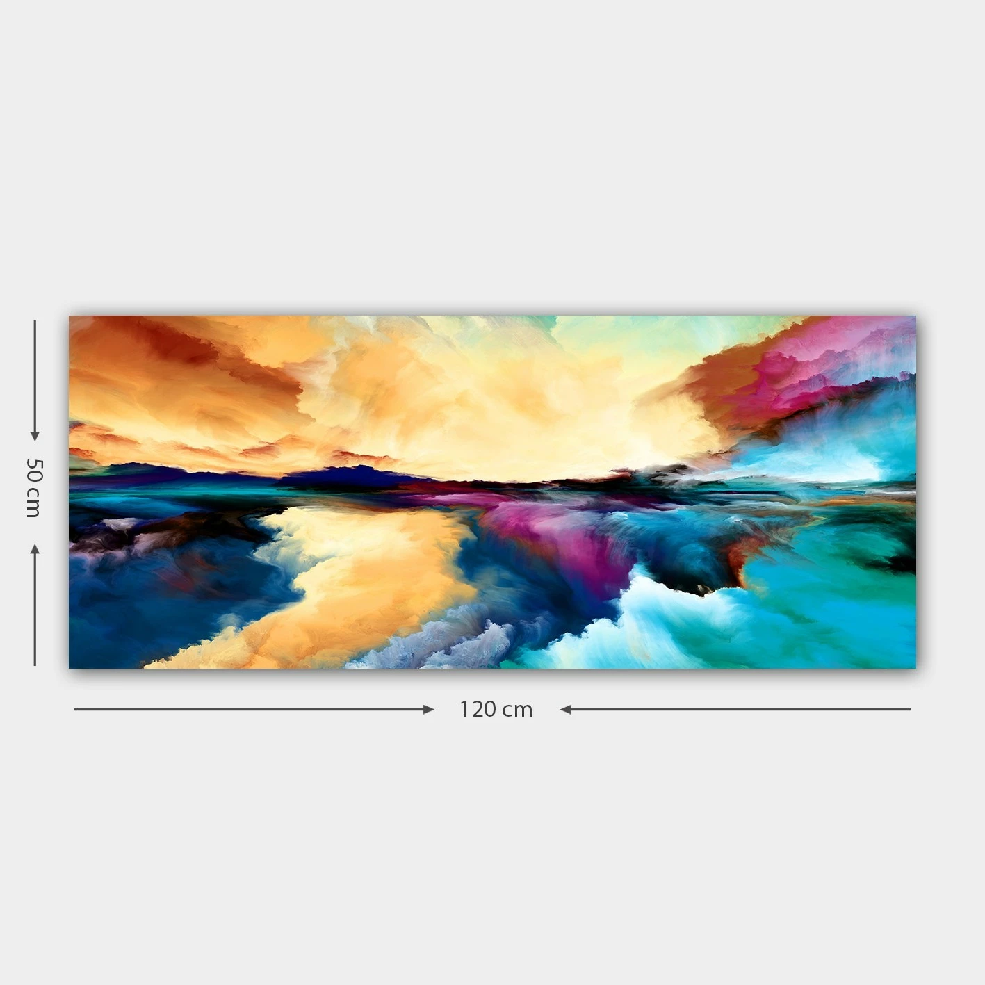 Pikturë dekorative në kanavacë, shumëngjyrëshe, YTY1027048810_50120, 50x120cm