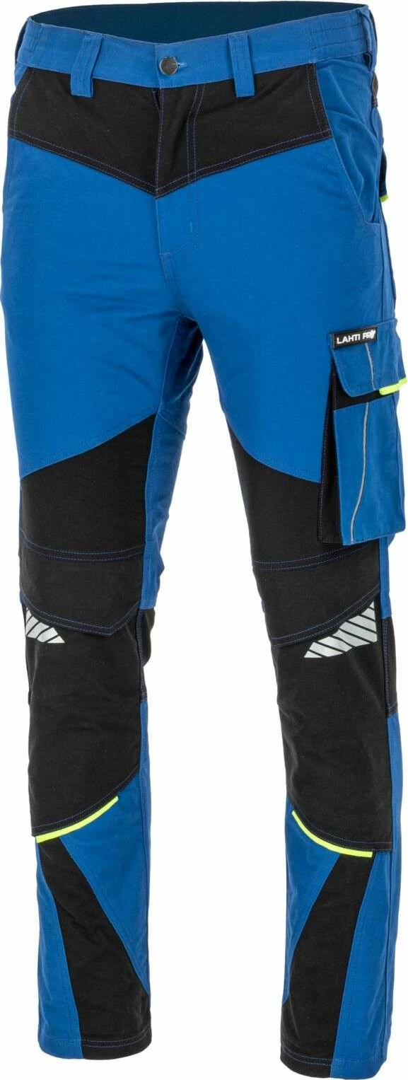 Pantallona pune LAHTI PRO L40548 270 g/m² CANVAS me 10 xhepa, zeza-blu