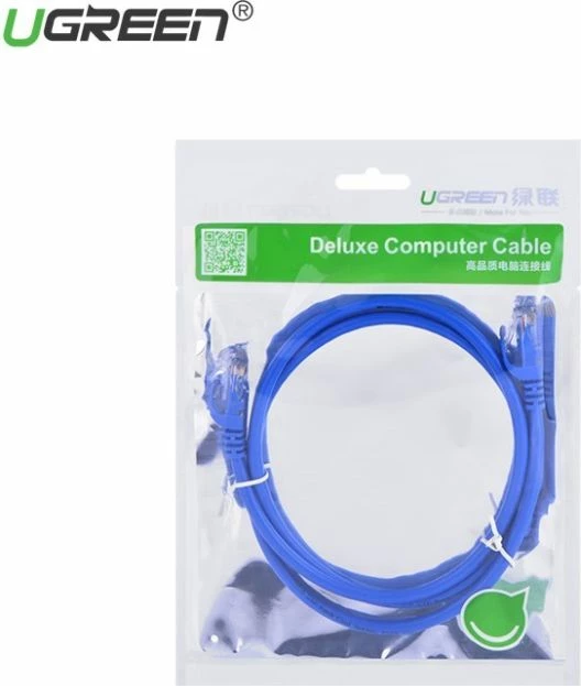 Kabllo LAN UTP Cat 6 UGREEN 11203 3m, blu, polybag