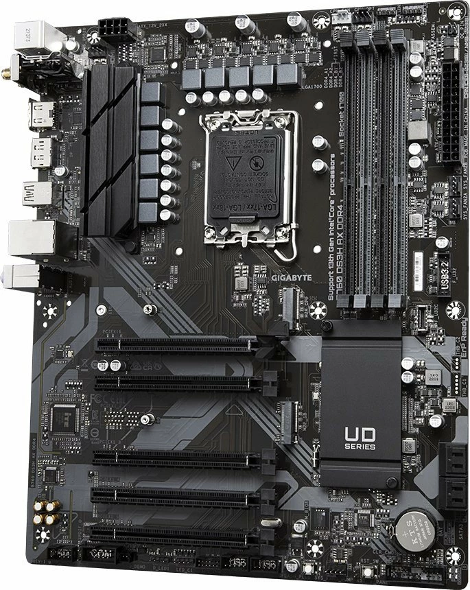 Pllakë amë Gigabyte B760 DS3H AX DDR4, ATX, Wi‑Fi AX, 4x DDR4 deri 128GB