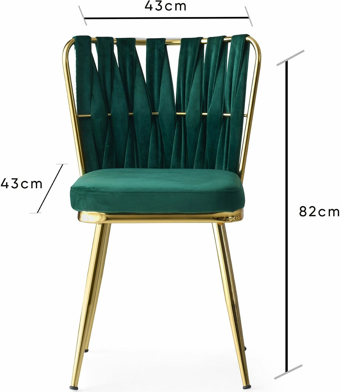 Set karrigash (4 copë), Hanah Home, Kuşaklı - 206 V4, ngjyrë ari dhe e gjelbër