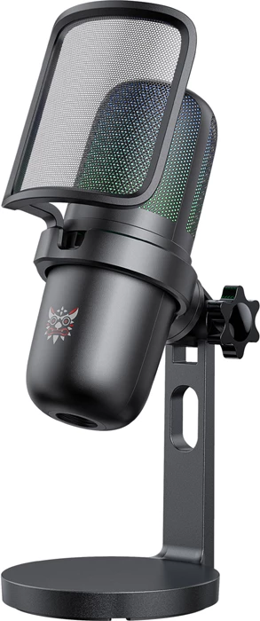 Mikrofon gaming ONIKUMA M-730 me RGB, opsion mute, anulim zhurme, i zi