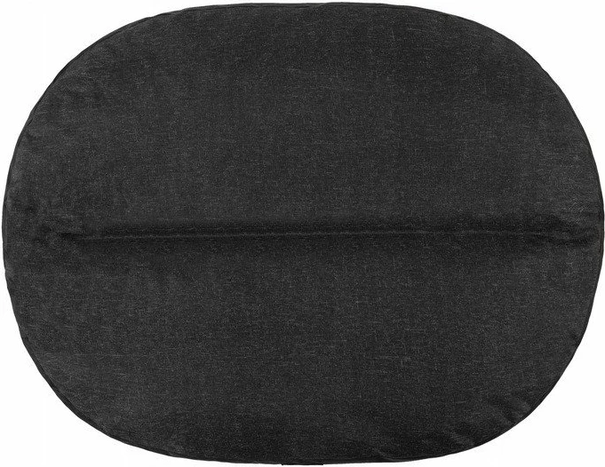 Dyshek oval për qen DOGGY M 70x50 cm, 15 cm trashësi, i zi