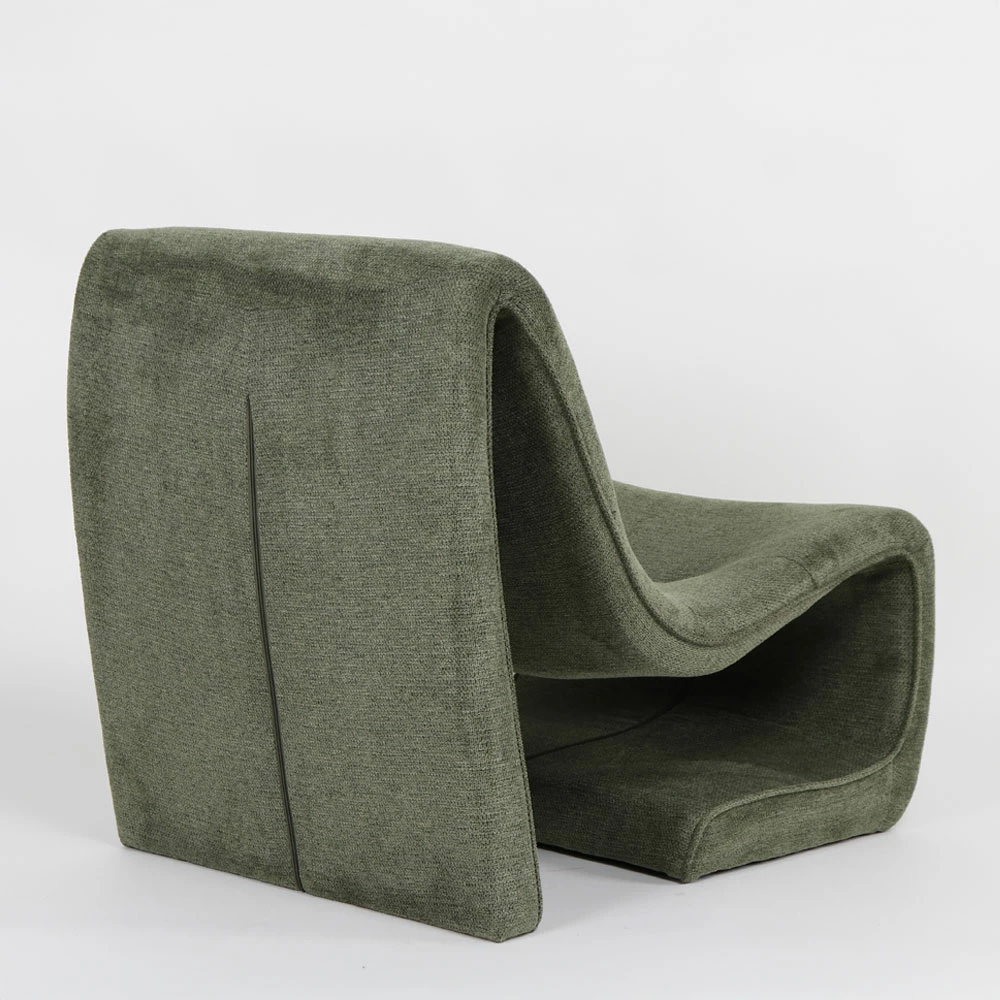 Karrige e ulët Flow, ngjyrë ulliri, 65x91x76cm