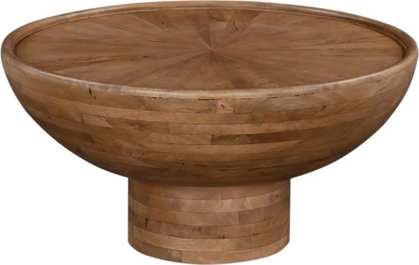 Tavolinë kafeje Mosi, dru mango natyral, 80x80x40cm