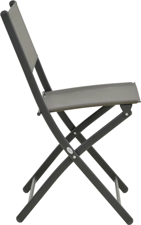 Karrige palosëse Jeve, metal-textilene, ngjyrë antracit, 46x51x81cm, set prej 4 copash