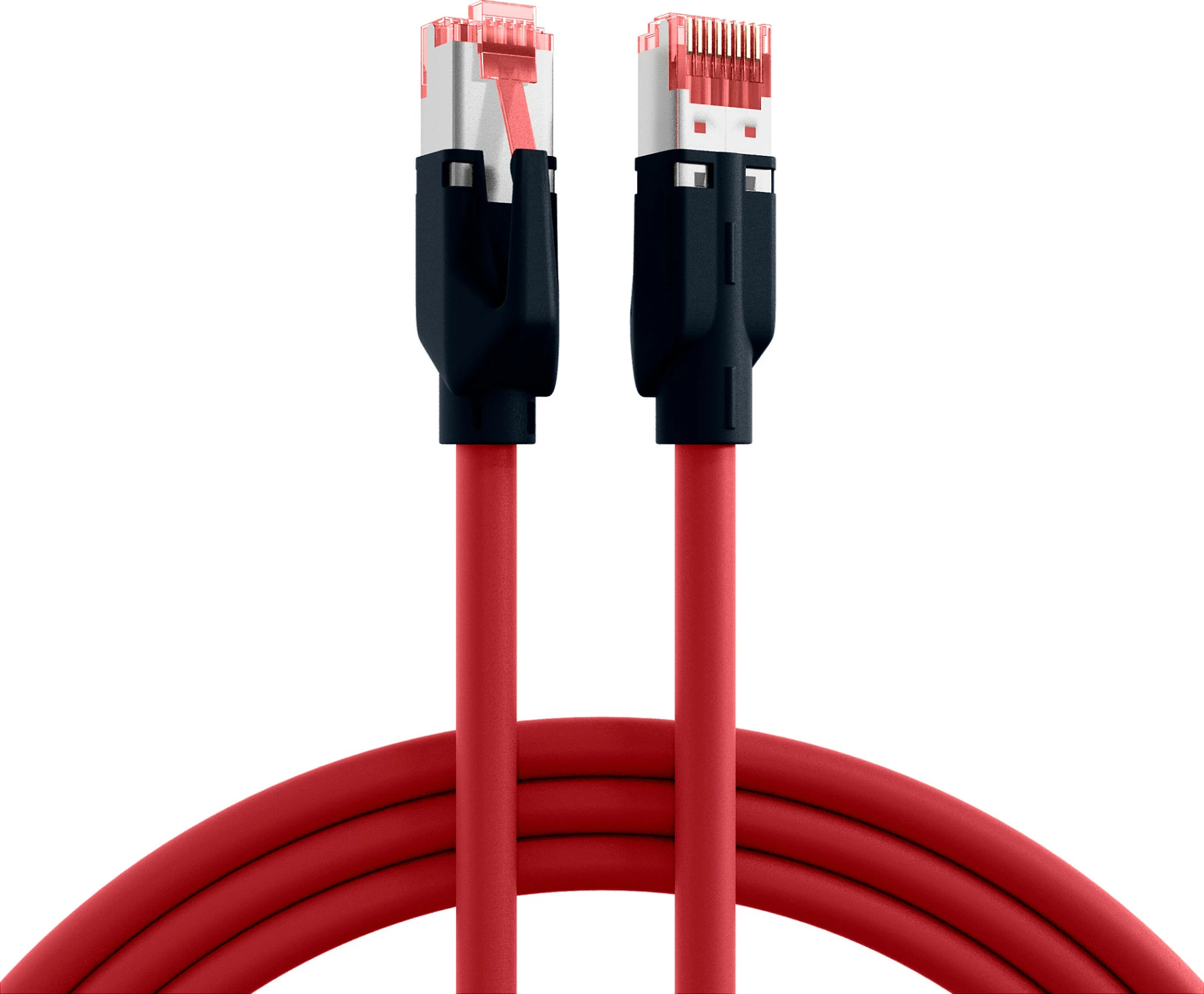 Kabllo rrjeti EFB Elektronik Draka UC900 TM21, RJ45 Cat.6A S/FTP, 0.25m, e kuqe