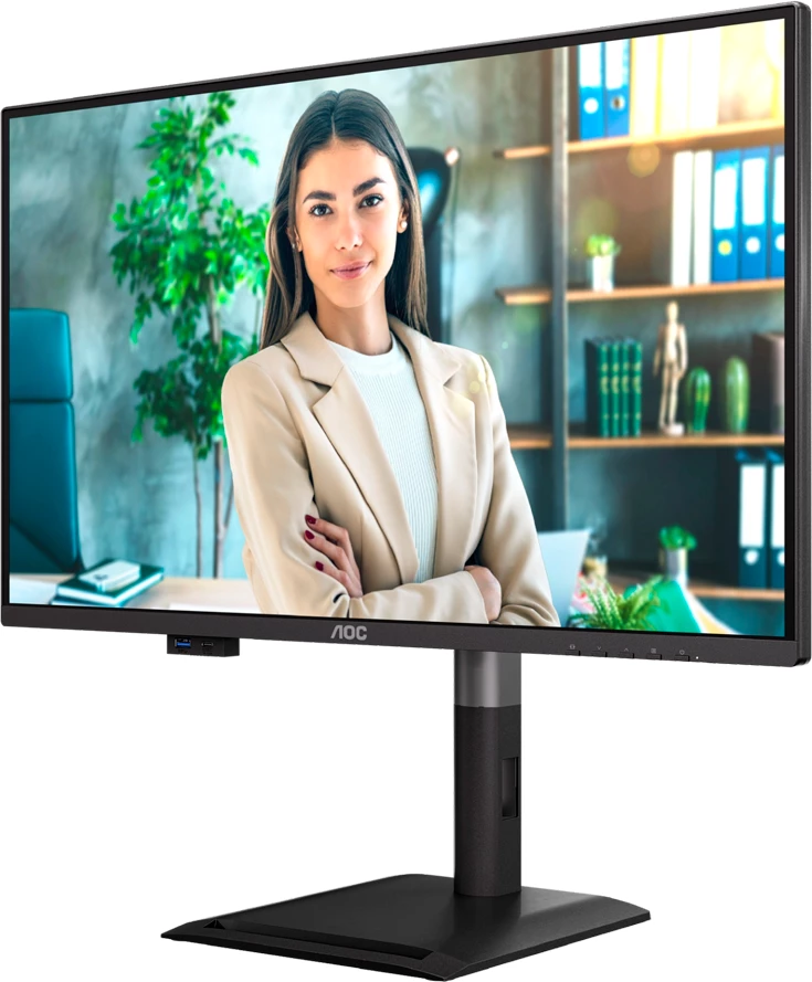 Monitor AOC Q27P4U 27" QHD IPS 120Hz HDR me USB hub dhe altoparlantë, i zi