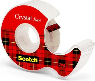 Shirit ngjitës me dispenser Scotch Crystal Tape 6-1975D, 19mm x 7.5m, transparent