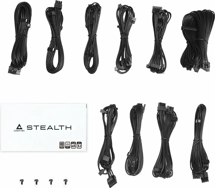 Furnizues rryme (PSU) Chieftec Stealth SPX-1000-FC 1000W 80 Plus Platinum, ATX 3.1, full modular, i zi