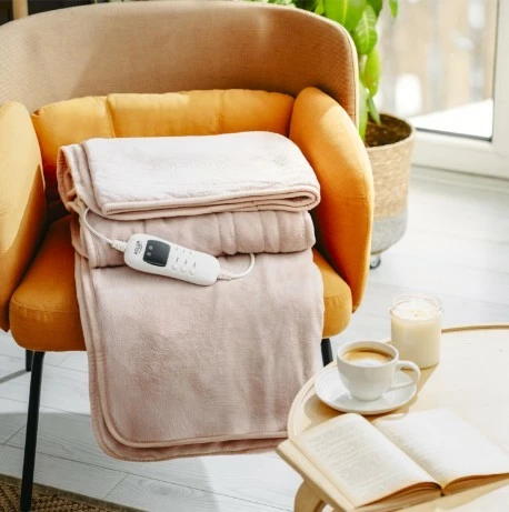 Batanije elektrike, Adler, AD 7443, 160 x 180 cm, 7 nivele me HIGH/LOW, timer 1-9h, telekomandë LCD, 120 W, polar, rozë