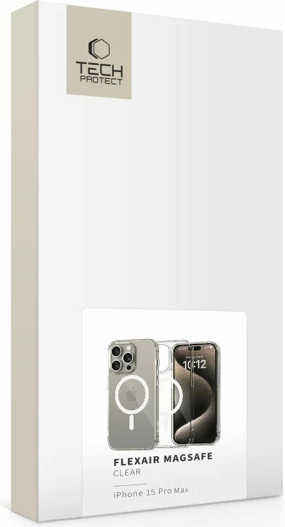 Mbështjellës Tech-Protect FlexAir MagSafe për iPhone 15 Pro Max, Transparent