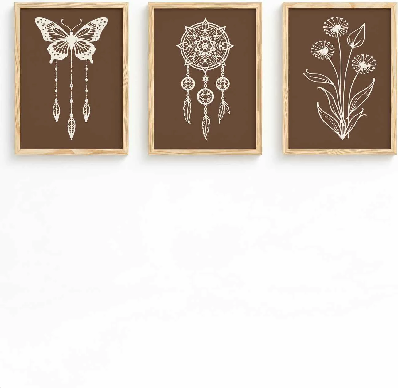 Pikturë dekorative me kornizë MDF (3 copë), Wallity, Huhu513, 40x60cm