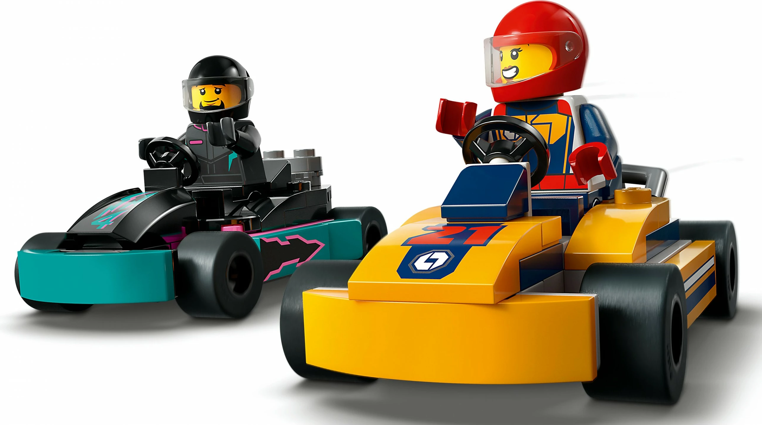 Set ndërtimi LEGO City Go-Karts dhe Shoferët e Garave 60400, 99 pjesë, shumëngjyrësh