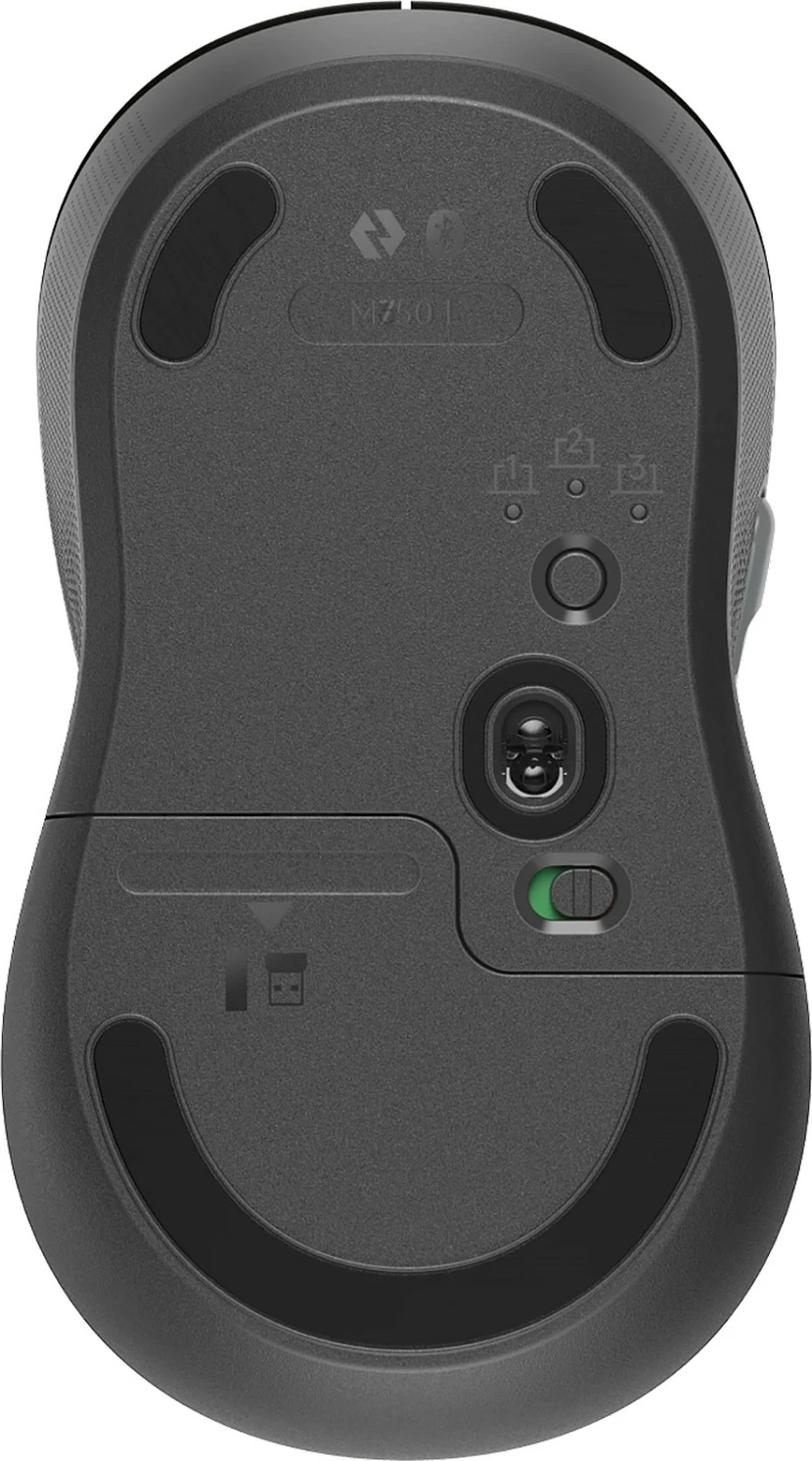 Maus Logitech Signature Plus M750L, wireless RF + Bluetooth, 4000 DPI, Graphite