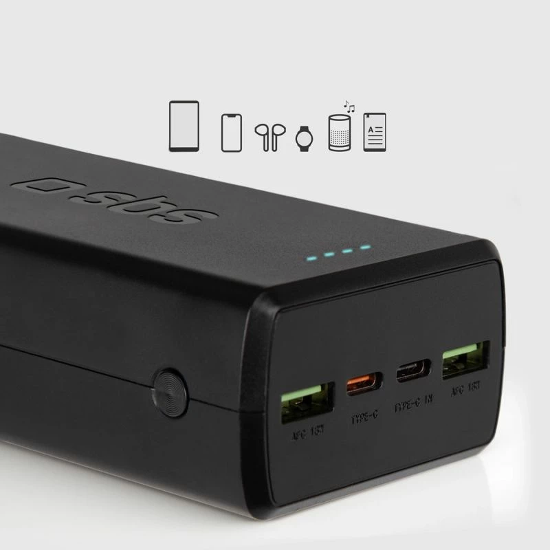 Powerbank SBS TTBB30000PD20K, 30000 mAh, e zezë
