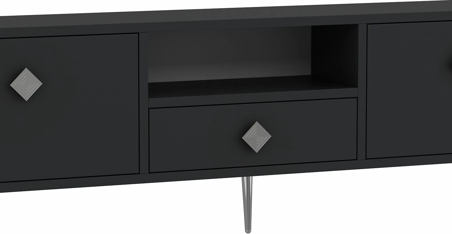 Komodë TV Skye Decor, anthracite, silver, 1308-DROP-1