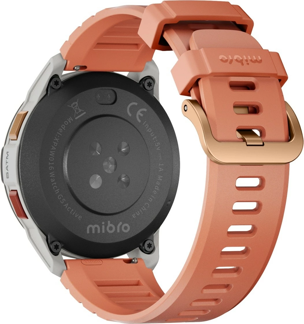 Smartwatch Mibro GS Active, 1.3", 400 mAh, AMOLED, GPS, Gold/Portokalli